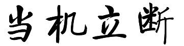 當(dāng)機立斷效果圖