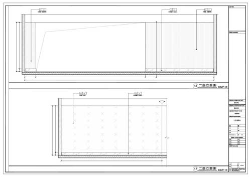 商場深化設(shè)計(jì)施工圖二層立面圖16-17