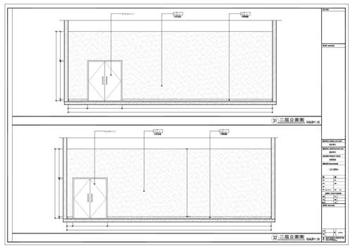 商場深化設(shè)計(jì)施工圖二層立面圖31-32