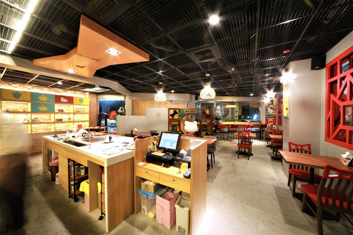 hello kitty主題餐廳收銀區(qū)裝修設計效果圖