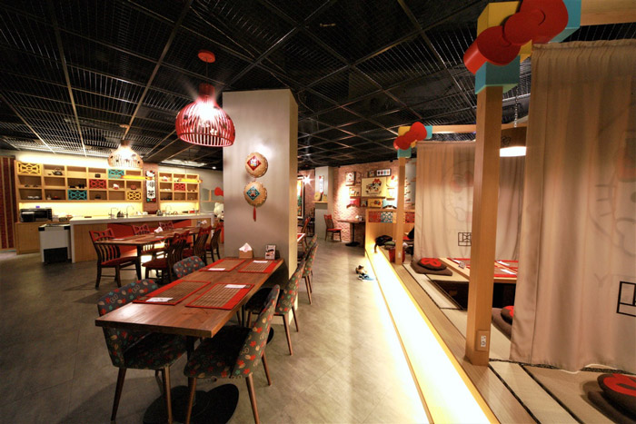 hello kitty主題餐廳餐區(qū)裝修設計效果圖
