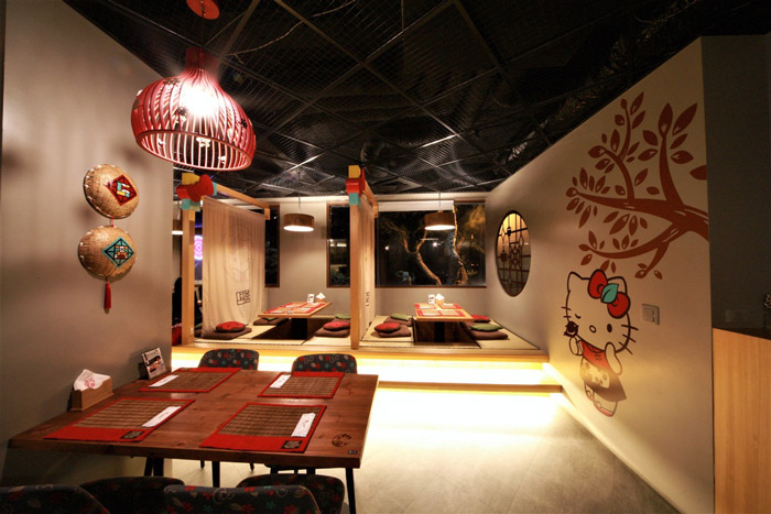 hello kitty主題餐廳餐區(qū)裝修設計效果圖
